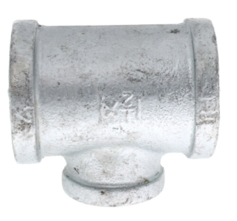 [1121gt, galv reducing tee, 1-1/2x1-1/2x1 GALV REDUCING TEE, 1-1/2x1-1/2x1in GALV REDUCING TEE, GALV REDUCING TEE, GALVANIZED REDUCING TEE, GALV TEE, GALVANIZED TEE] 1-1/2x1-1/2x1 REDUCING TEE GALV