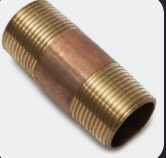 [1123BRN] 1-1/2x3 NIPPLE BRASS