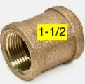 [112BRCOU, BRASS COUPLING] LF 1-1/2 COUPLING BRASS