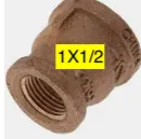 [112BRCOU, BRASS COUPLING] LF 1x1/2 COUPLING BRASS