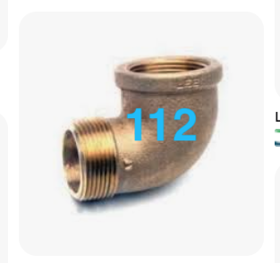 LF 1-1/2 STREET 90 ELBOW BRASS