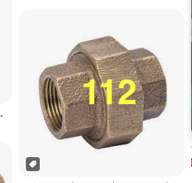 LF 1-1/2 UNION BRASS