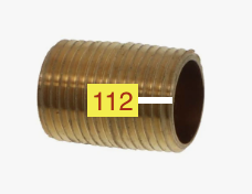 1-1/2xCLOSE NIPPLE BRASS