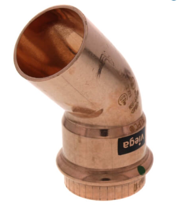 VIEGA PROPRESS 1-1/2 PRSxFTG 45 STREET ELBOW (234649) (77068)