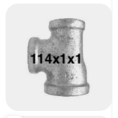 [11411GT] 1-1/4x1x1 REDUCING TEE GALV
