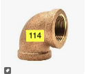 [114BR90] LF 1-1/4 90 ELBOW BRASS