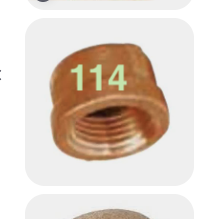 LF 1-1/4 CAP BRASS