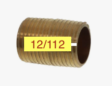 1/2x1-1/2 (SHOULDER) NIPPLE BRASS