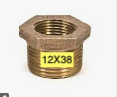 [1238BRBU] LF 1/2x3/8 HEX BUSHING BRASS