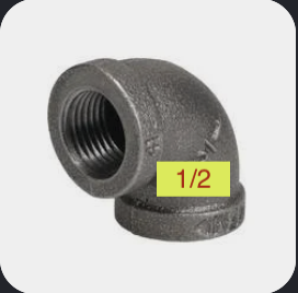 1/2 90 ELBOW BLACK