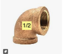 [12bR90] LF 1/2 90 ELBOW BRASS