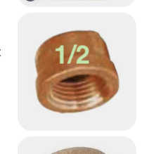 LF 1/2 CAP BRASS