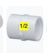 435-005 1/2 FEMALE ADAPTER PVC40