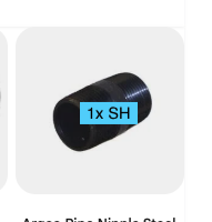 [12SHBN, 1SHBN] 1x2 (SHOULDER) NIPPLE BLACK