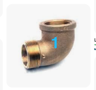 LF 1 STREET 90 ELBOW BRASS