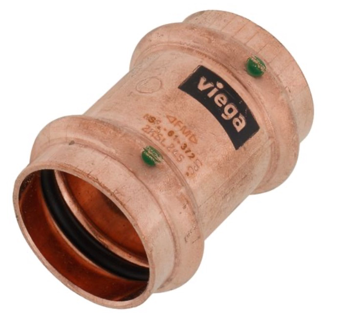 VIEGA PROPRESS 1 PRSxPRS COUPLING W/STOP (78057)