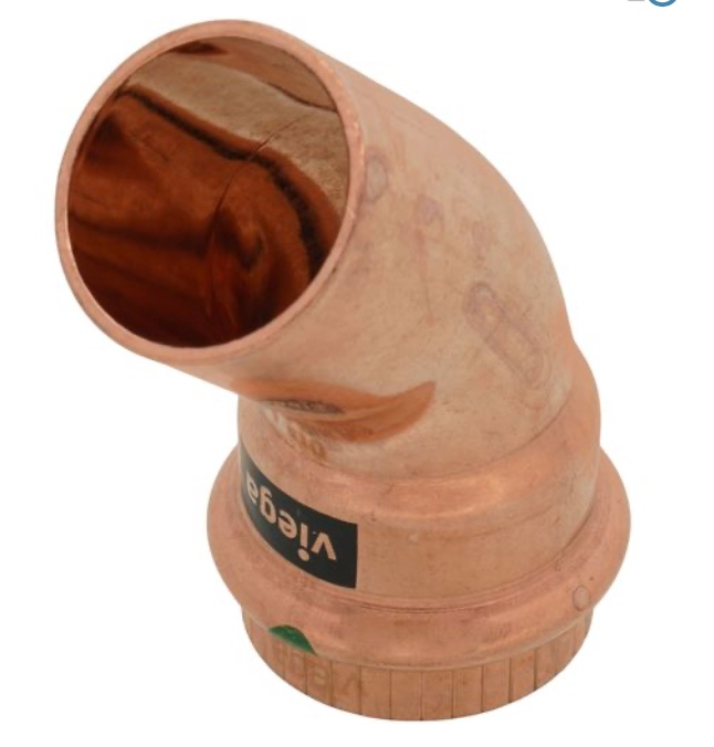 VIEGA PROPRESS 1 PRSXFTG 45 STREET ELBOW (77058)