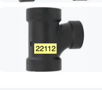 [2112absSanT] 2x2x1-1/2 SAN TEE ABS (ABS401) (102126L)