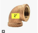 [2BR90] LF 2 90 ELBOW BRASS