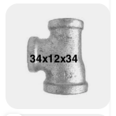 [341234gt, galv reducing tee] 3/4x1/2x3/4 TEE GALV