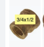 [3412brcou] LF 3/4x1/2 COUPLING BRASS