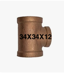 LF 3/4x3/4x1/2 TEE BRASS