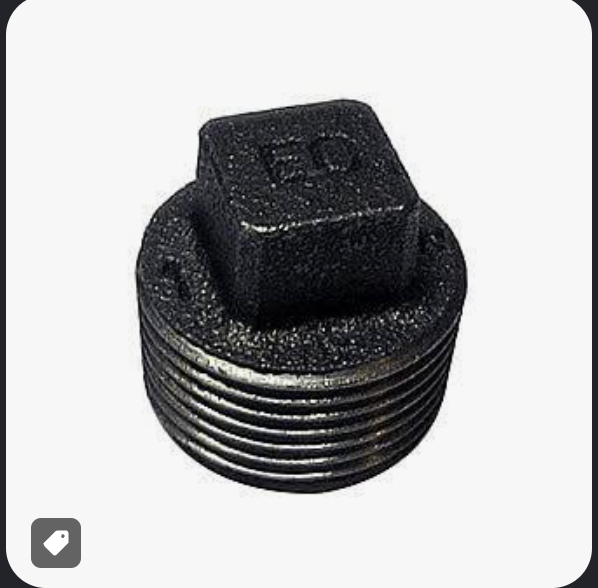 3/4 PLUG SQ HD BLACK
