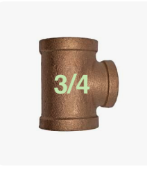 LF 3/4 TEE BRASS