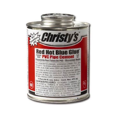 [absglue, glue, christy] CHRISTY'S RED HOT BLUE GLUE (1/4PT) "LOW VOC" (RH.RHBV.QP.48) (505200)