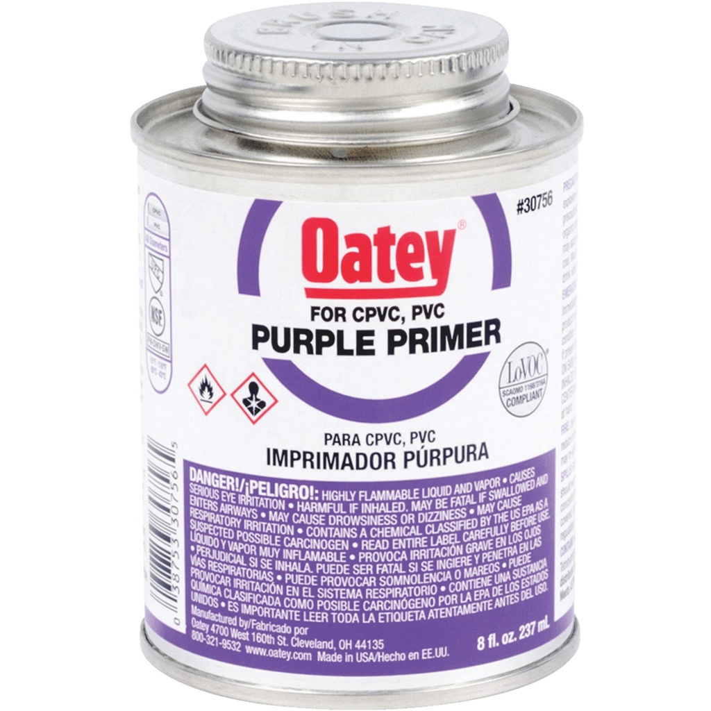 [pvcprimer, primer, Oatey] OATEY 30756 PURPLE PRIMER-NSF 8oz