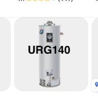 [URG140, BFW] BWC URG140T6N 40GAL 34KBTU RES R8 NG 6YR (NAECA)