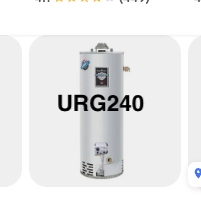 [URG240, BFW] BWC URG240T6N 40GAL 40KBTU RES R16 NG 6YR (NAECA)