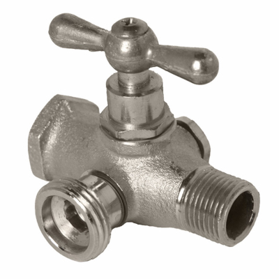 ARHD 248LF 1/2FIPx1/2MIP WASH/MACHINE VALVE W/ REVERSIBLE BY-PASS SATIN