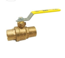 RW 5544AB 1/2" IPS RED HDL F/P BALL VALVE