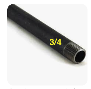 3/4"x21' BLK A53A SCH40 T&C PIPE *IMPORT*