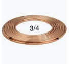 [34ls] 3/4" x 60' L SOFT COPPER TUBE